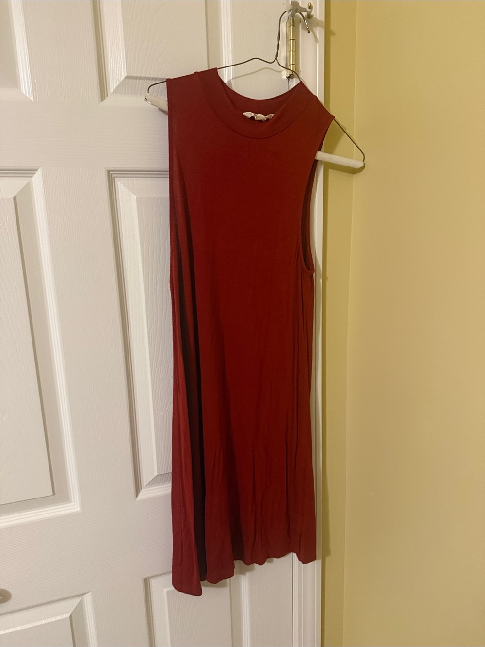 American Eagle Outfitters Sleeveless Swing Dress in Burgundy